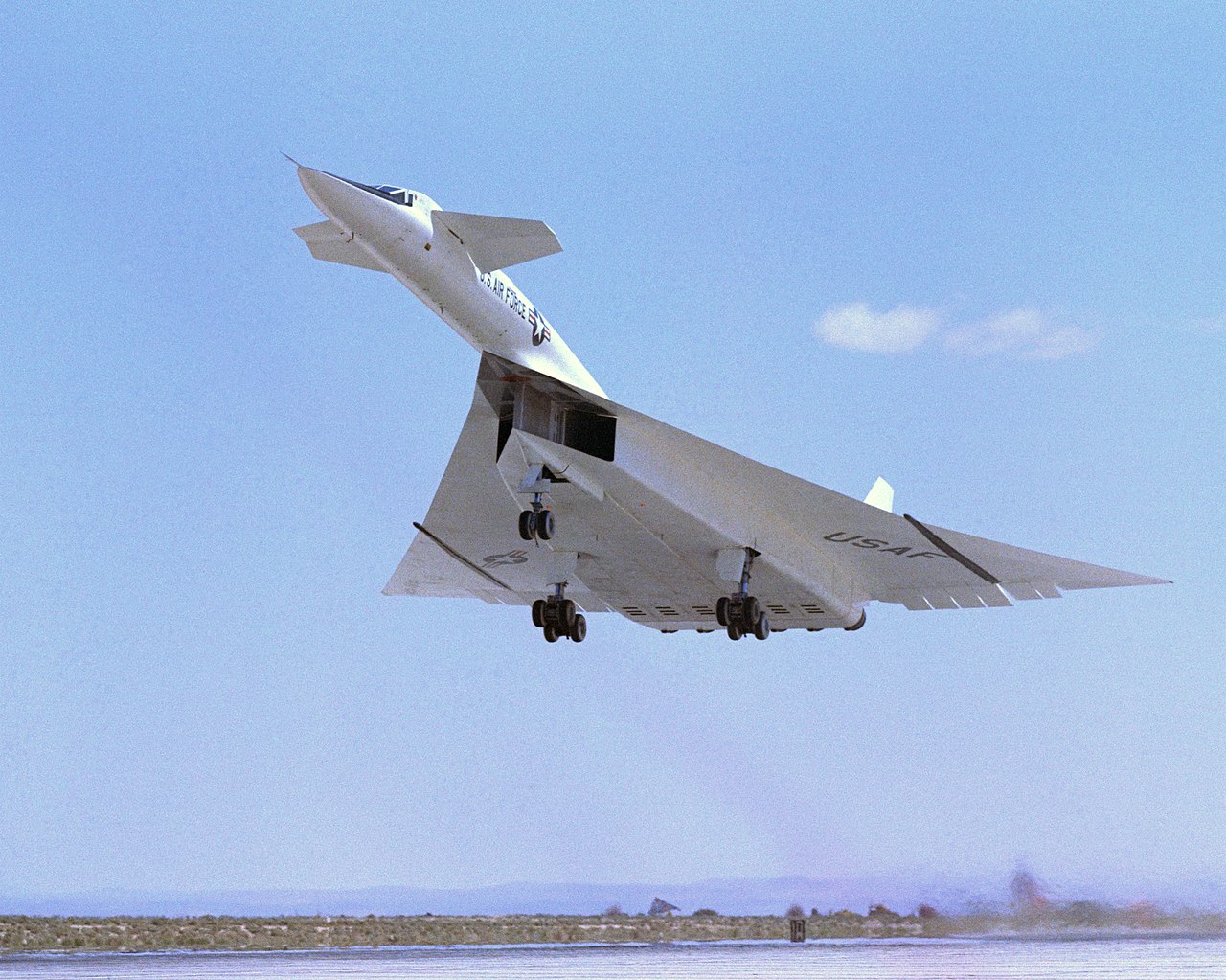 North_American_XB-70_above_runway_ECN-792